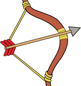 Elegant Bow with Arrows Ready for Adventure PNG