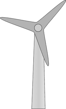 Efficient Energy Generation Wind Turbine Design PNG