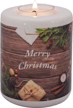 Merry Christmas Scented Candle Delight PNG