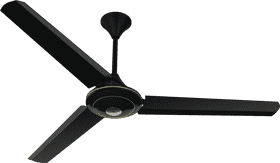 Sleek Modern Ceiling Fan with Black Blades PNG