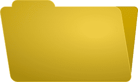 Golden Document Storage Folder PNG