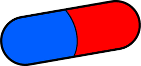Colorful Dual-Capsule Pill of Choices PNG