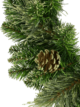 Elegant Pine Cone Accents on Evergreen Boughs PNG