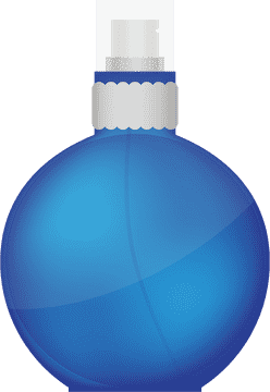 Elegant Blue Perfume Bottle of Essence PNG