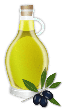 Pure Olive Oil Essence in a Bottle PNG