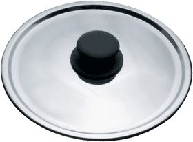 Sleek Stainless Steel Cookware Lid PNG
