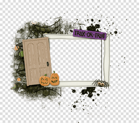 Spooky Halloween Picture Frame for Memories PNG