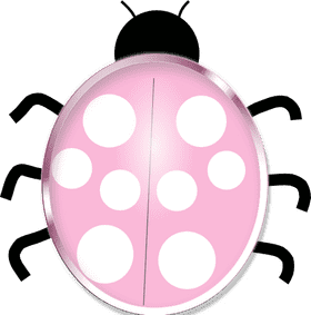 Charming Pink Ladybug with Playful Polka Dots PNG