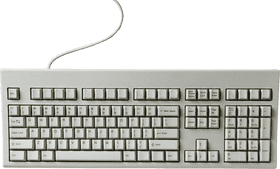 Classic White Keyboard Design for Typing Enthusiasts PNG