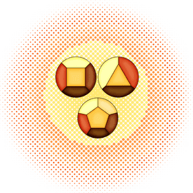 Radiant Gem Trio in Fiery Aura PNG