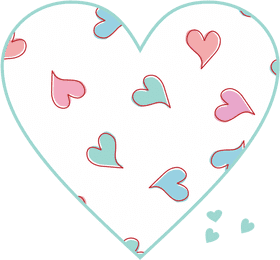 Colorful Hearts of Love and Joy PNG