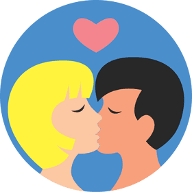 Heartfelt Kiss Between Two Souls PNG