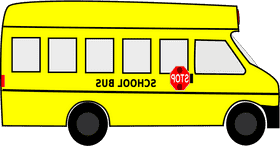 School Bus on the Yellow Route PNG