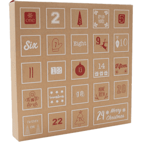 Christmas Countdown Cardboard Box Advent Calendar PNG