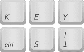 Creative Keyboard Keys Arrangement PNG