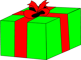 Festive Green Gift Box with Red Ribbon PNG
