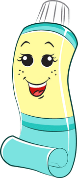 Happy Toothpaste Tube with a Smile PNG
