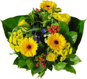 Bright and Cheerful Flower Bouquet Delight PNG