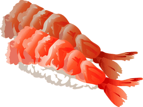 Delicious Shrimp Sushi Delight PNG