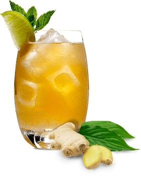Refreshing Ginger Lime Drink Delight PNG