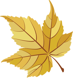 Golden Autumn Leaf Elegance PNG