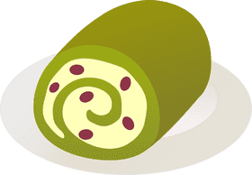 Delicious Matcha Powder Roll Cake Delight PNG