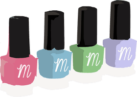 Colorful Nail Polish Collection for Every Mood PNG
