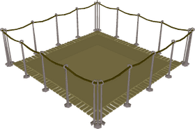 Scenic River Bridge Viewing Platform PNG