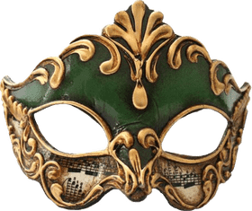 Elegant Decorative Facial Mask with Vintage Design PNG