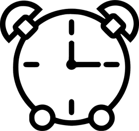 Charming Modern Alarm Clock Design PNG