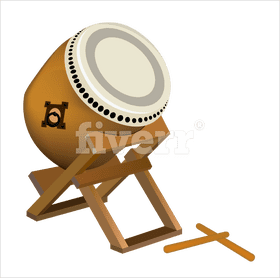 Traditional Musical Instrument The Taiko Drum PNG