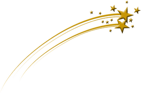 Golden Starry Christmas Wishes PNG