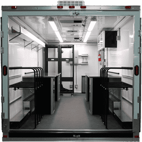 Mobile Hospital Unit with Versatile Workspaces PNG