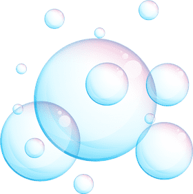 Whimsical Dance of Soap Bubbles PNG