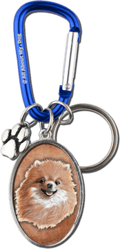Cheerful Pomeranian Keychain Companion PNG