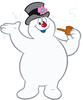 Friendly Snowman with a Charming Hat PNG