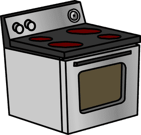 Modern Gas Stove with Oven and Cooktop PNG