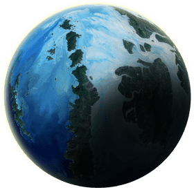 Mysterious Planet of Oceans and Forests PNG