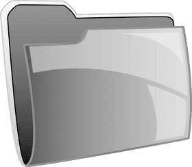 Sleek Gray Document Folder Design PNG