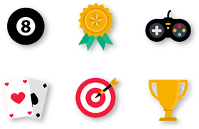 Ultimate Game Night Cards, Targets, and Trophies PNG