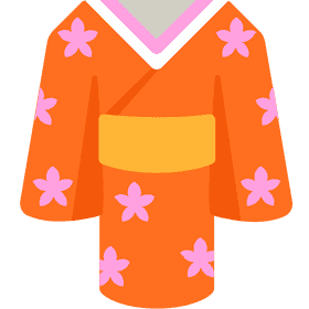 Vibrant Cherry Blossom Kimono Elegance PNG