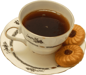 Delightful Moments with Coffee Beans and Treats PNG