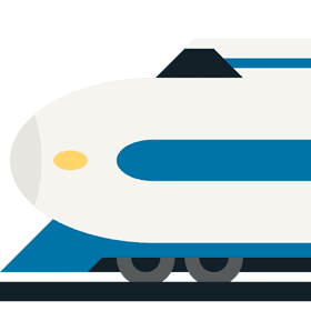 Futuristic High-Speed Train Design PNG