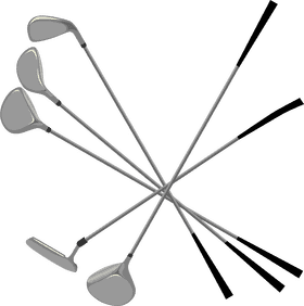 Golf Cart and Clubs Ready for Play PNG