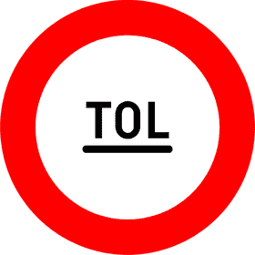 Toll Road Access Point Sign PNG
