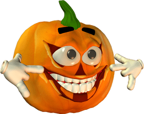 Smiley Pumpkin with a Joyful Grin PNG