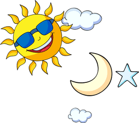 Moonlit Dreams and Sunny Smiles PNG