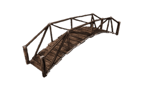 Rustic Wooden Bridge of Tranquility PNG