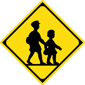 Child Safety Crossing Sign PNG