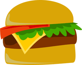 Ultimate Cheesy Garden Burger Delight PNG
